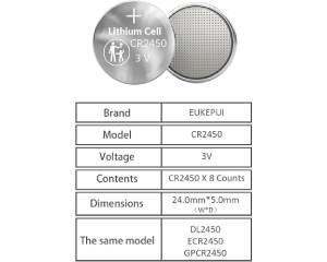 battery cr2450 3v 